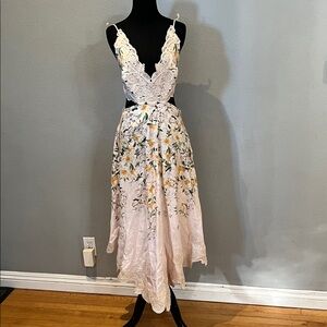 ZIMMERMANN
Coaster Battenburg floral-print midi dress Size 2 AU/ 10 US